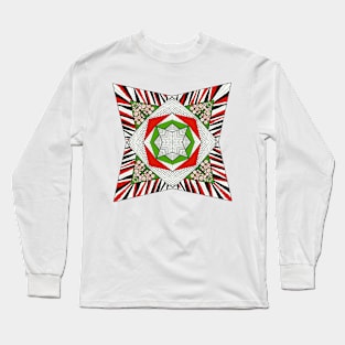 Red and Green mandala Long Sleeve T-Shirt